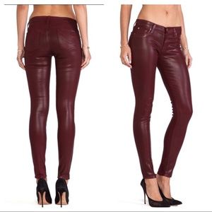 Hudson Krista Super Skinny Crimson Wax Red Jeans
